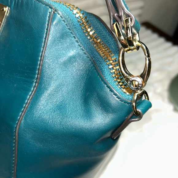 Henri Bendel Deep Teal Satchel - Picture 4 of 13